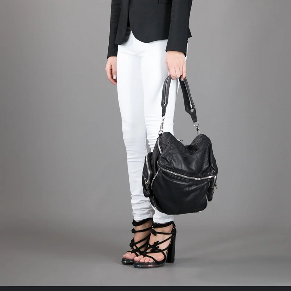 Alexander Wang Black Leather Shoulder Bag - Picture 1 of 12
